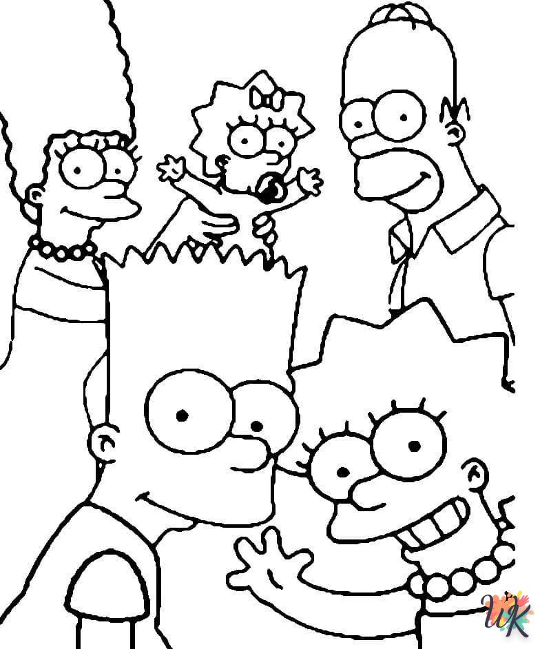 coloriage Simpson  à imprimer pour enfant de 12 ans