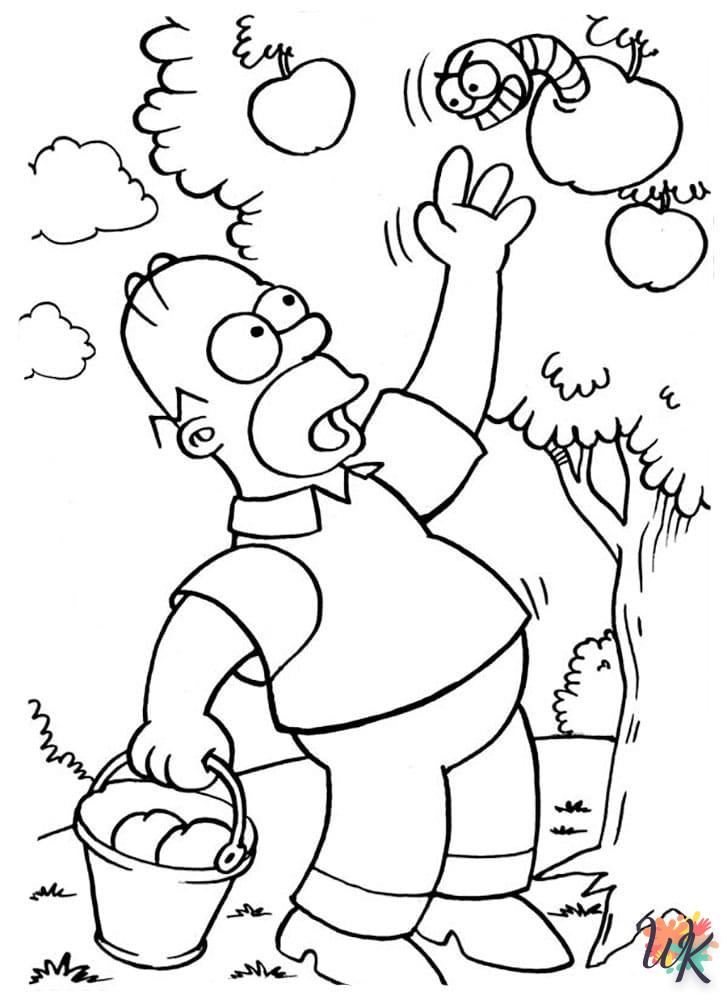 coloriage Simpson  enfant 4 ans a imprimer