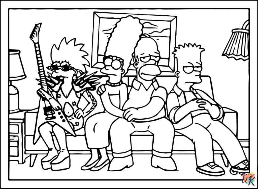 coloriage Simpson  educatif pour enfant