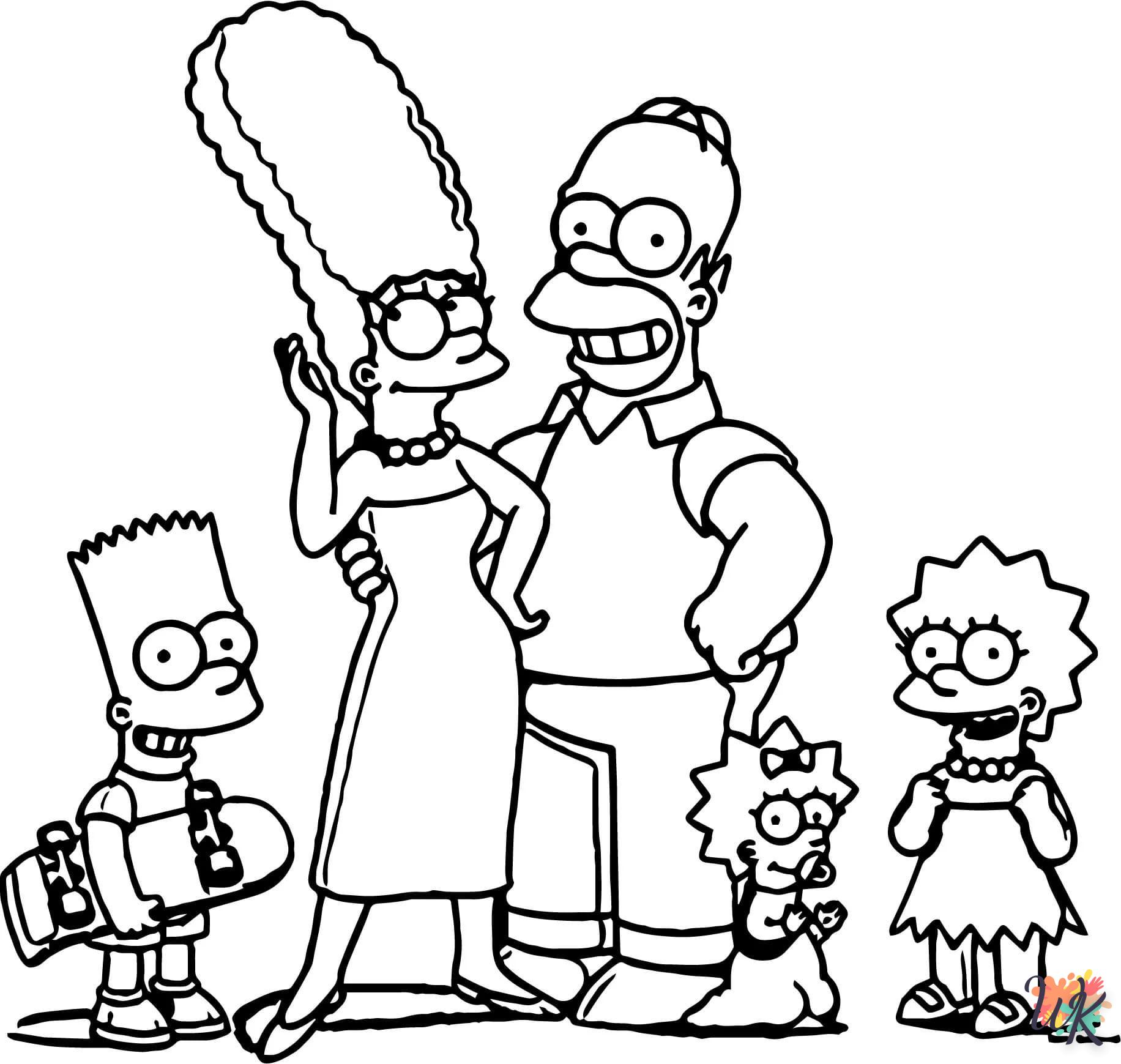 coloriage Simpson  bebe animaux a imprimer gratuit