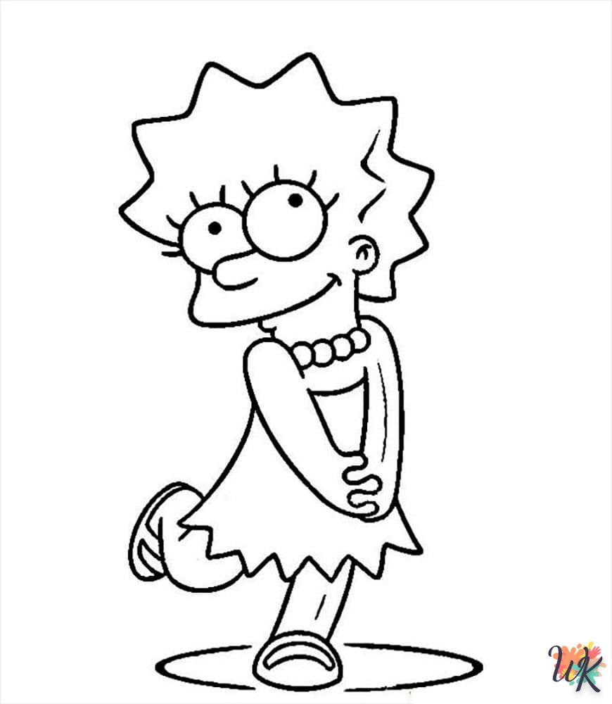 coloriage Simpson  automne en ligne gratuit à imprimer