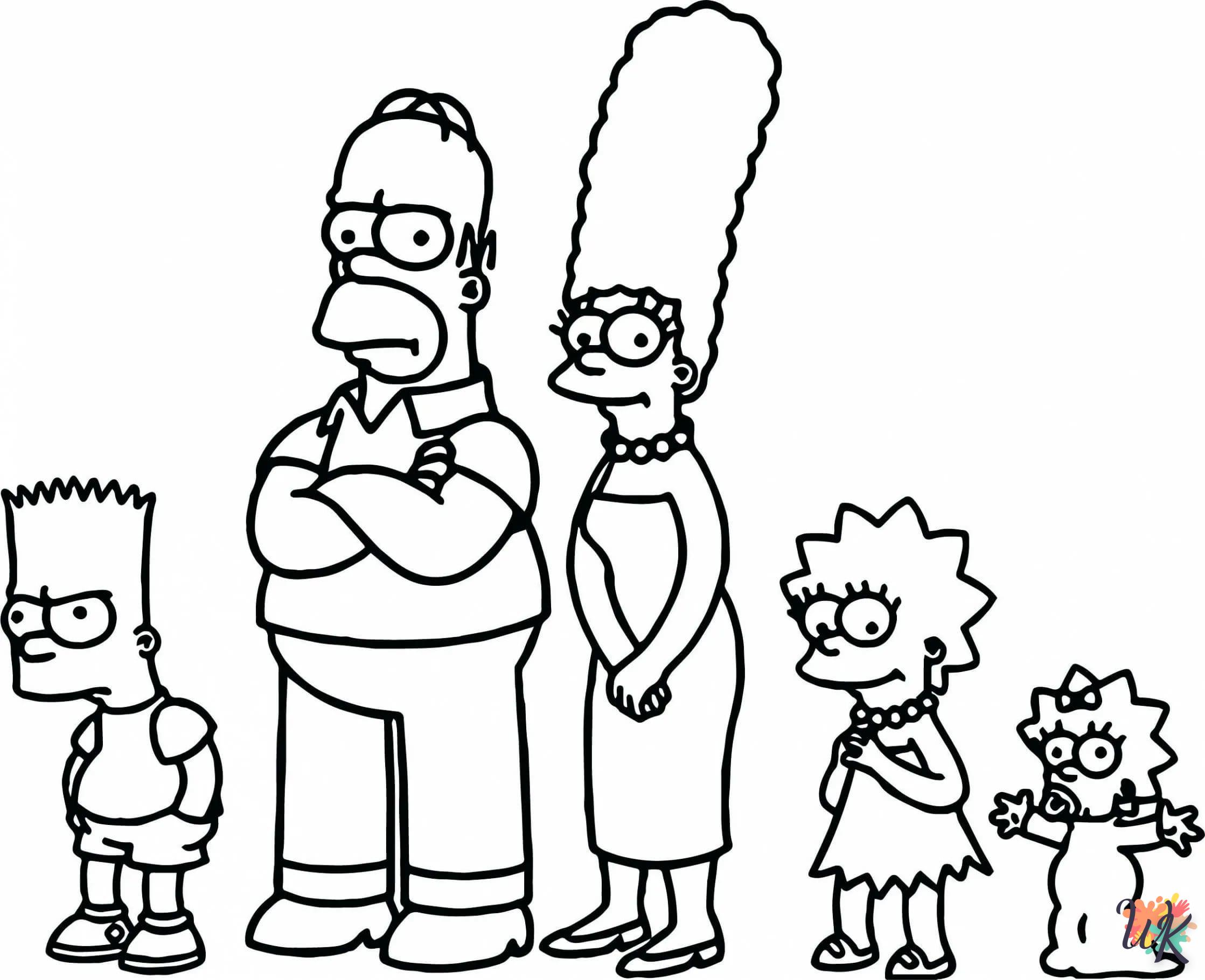 coloriage Simpson  pour enfant de 4 ans