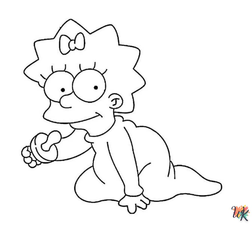 coloriage Simpson  automne en ligne gratuit à imprimer