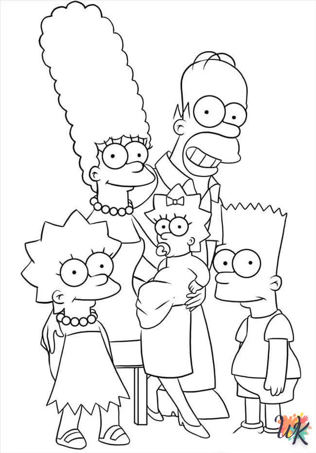 coloriage Simpson  à numéro adulte en ligne gratuit