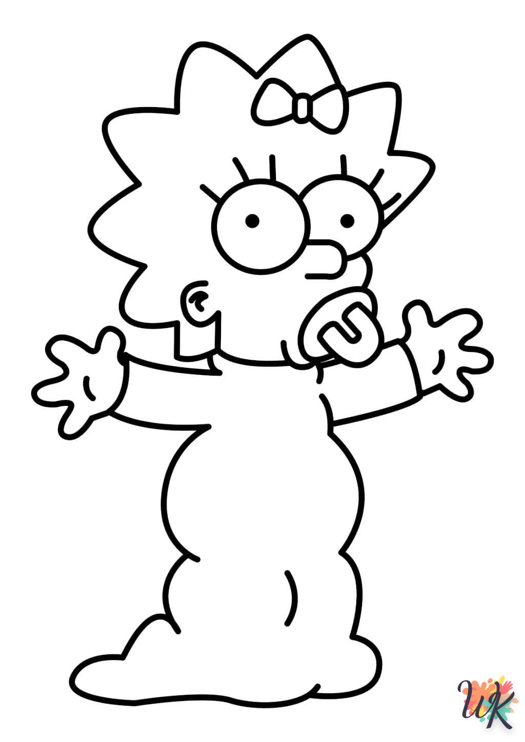 coloriage Simpson  à imprimer pour enfant de 7 ans