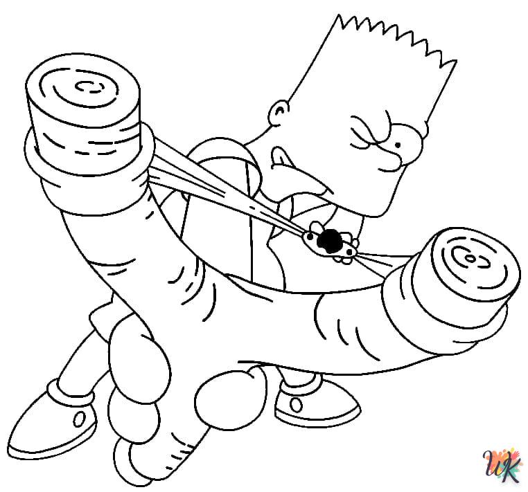 coloriage Simpson  animaux enfant a imprimer