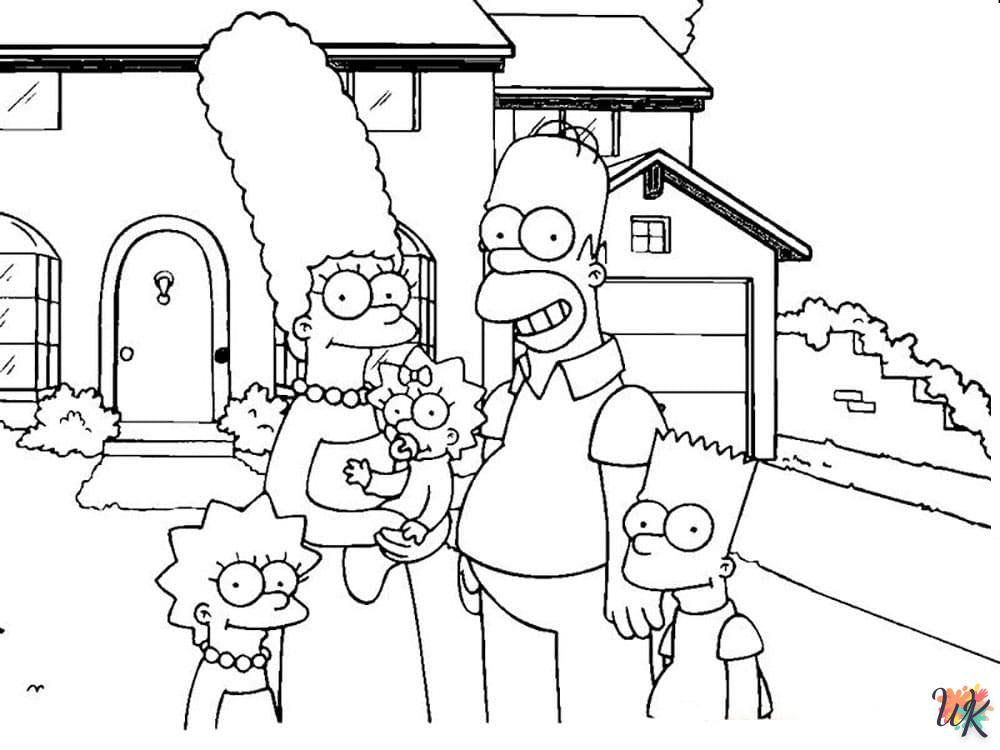 coloriage Simpson  educatif pour enfant