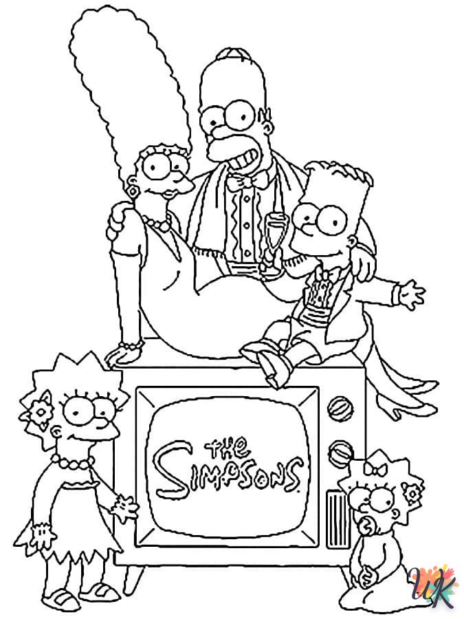 coloriage Simpson  enfant 6 ans à imprimer