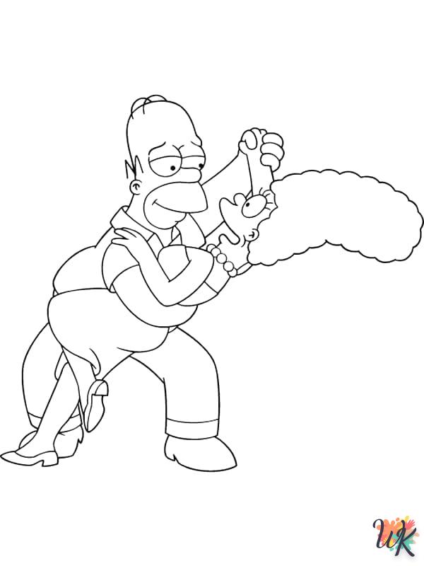 coloriage Simpson  pour primaire