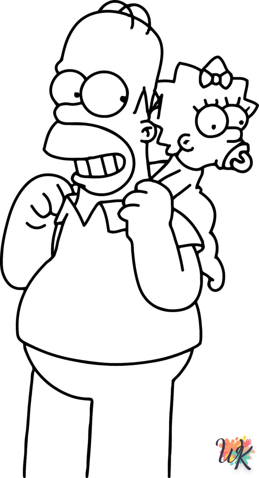 coloriage Simpson  et découpage à imprimer