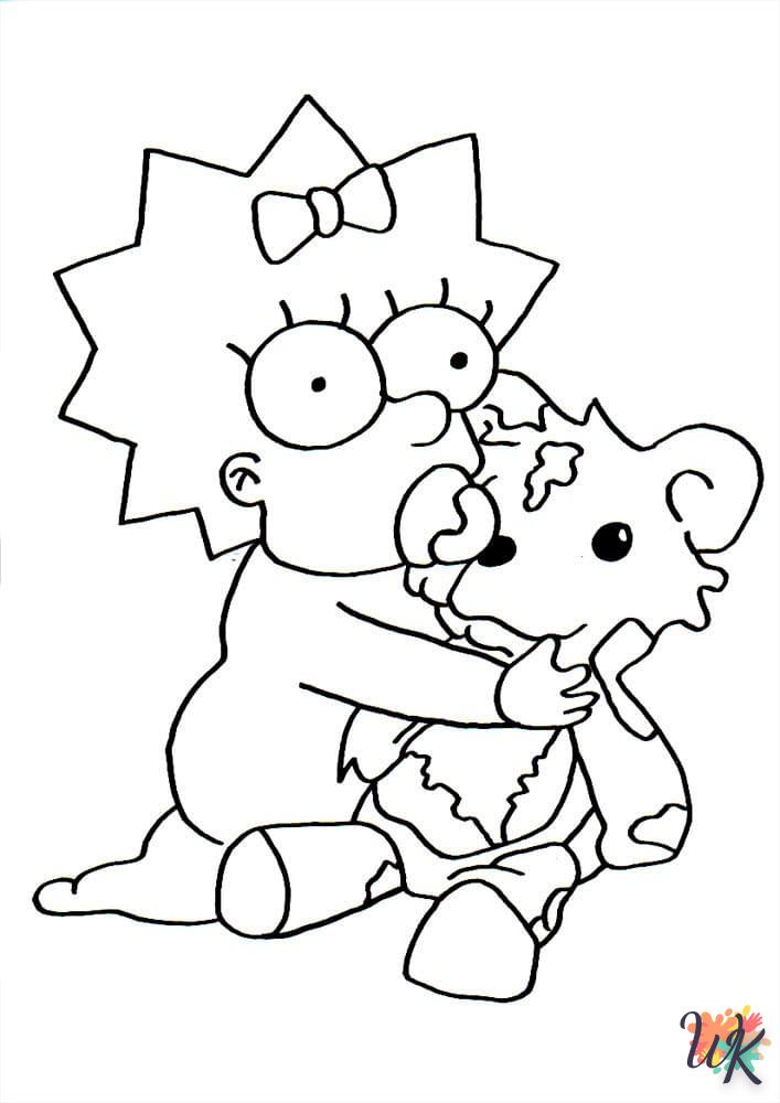 coloriage Simpson  pour enfant de 8 ans