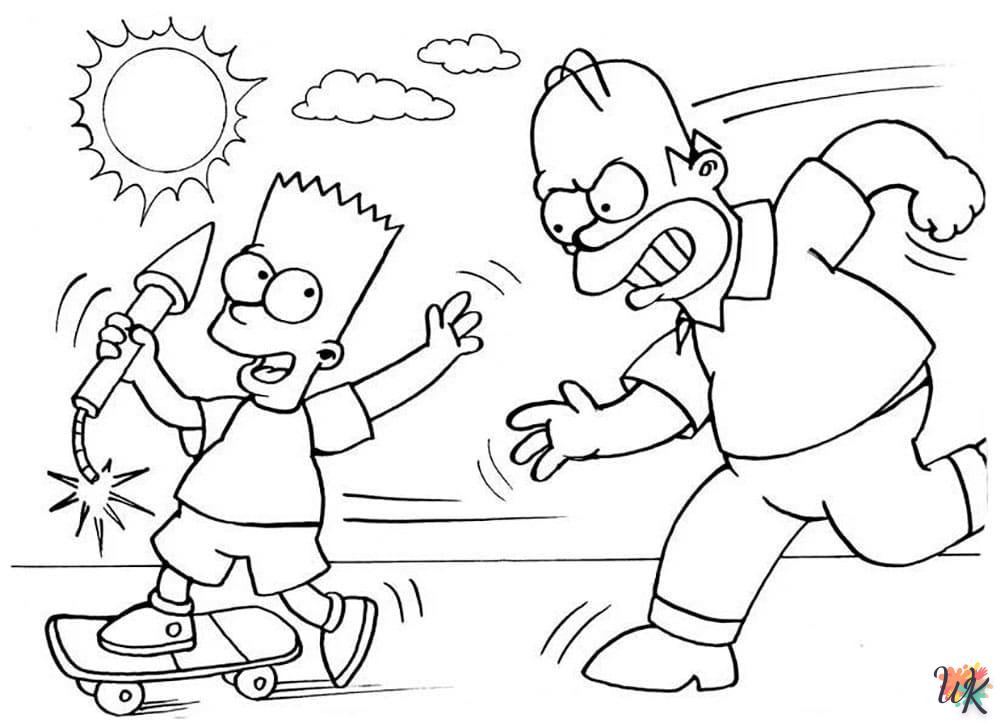 coloriage Simpson  pour enfant de 5 ans