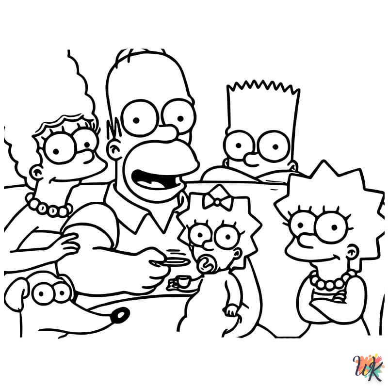 coloriage Simpson  à imprimer pour enfant de 2 ans