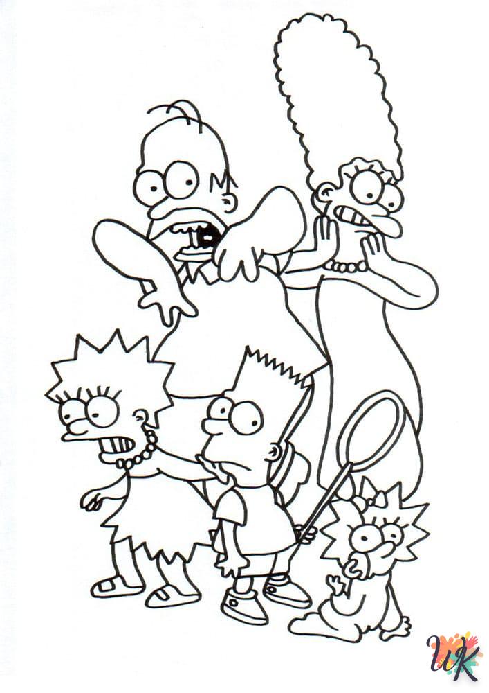 image pour coloriage Simpson  enfant