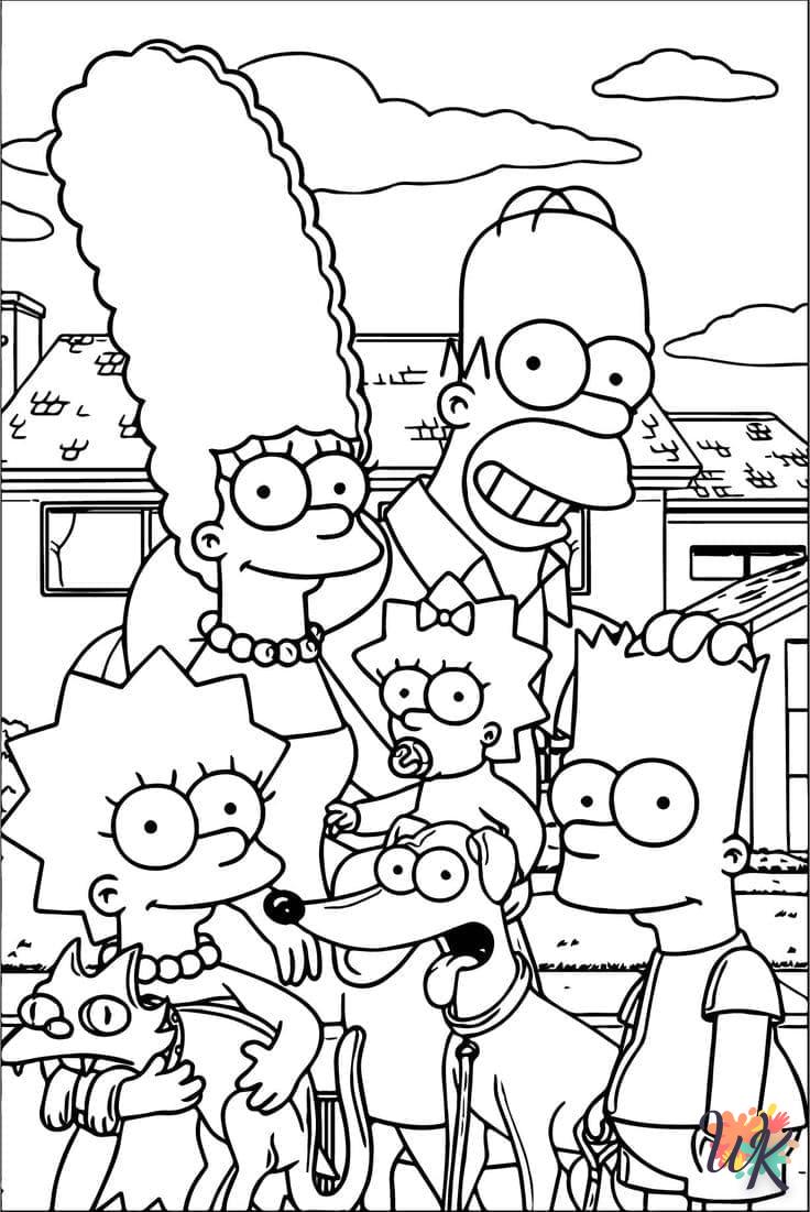 coloriage Simpson  et dessin a imprimer