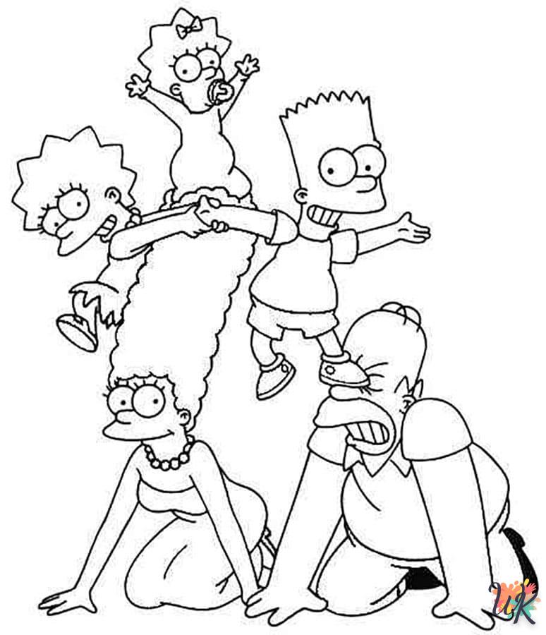 coloriage Simpson  gratuit à imprimer