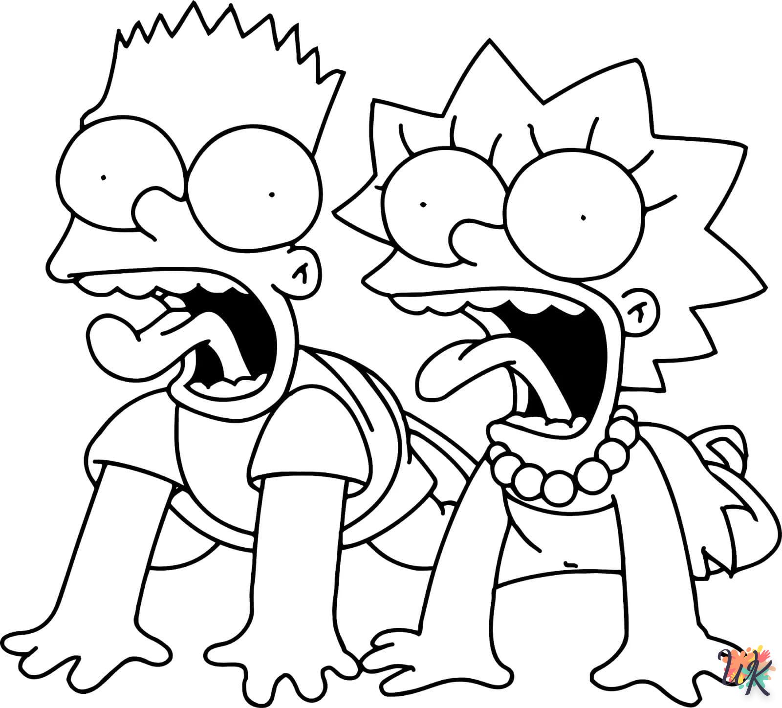 coloriage Simpson  sonic en ligne gratuit à imprimer