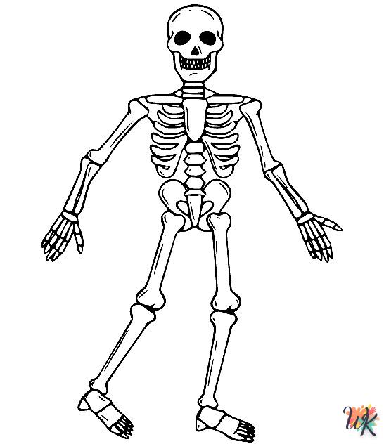 coloriage Squelette  7 ans en ligne gratuit à imprimer