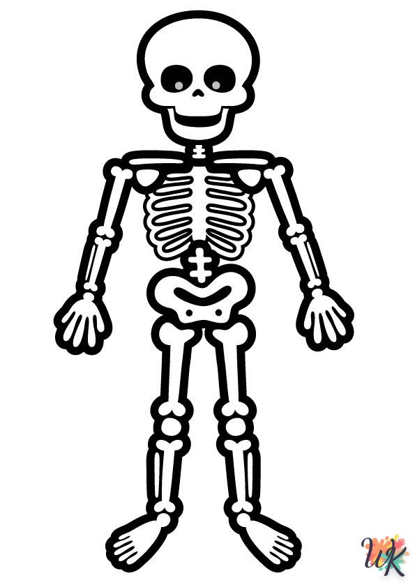 coloriage Squelette  enfant 2 ans a imprimer