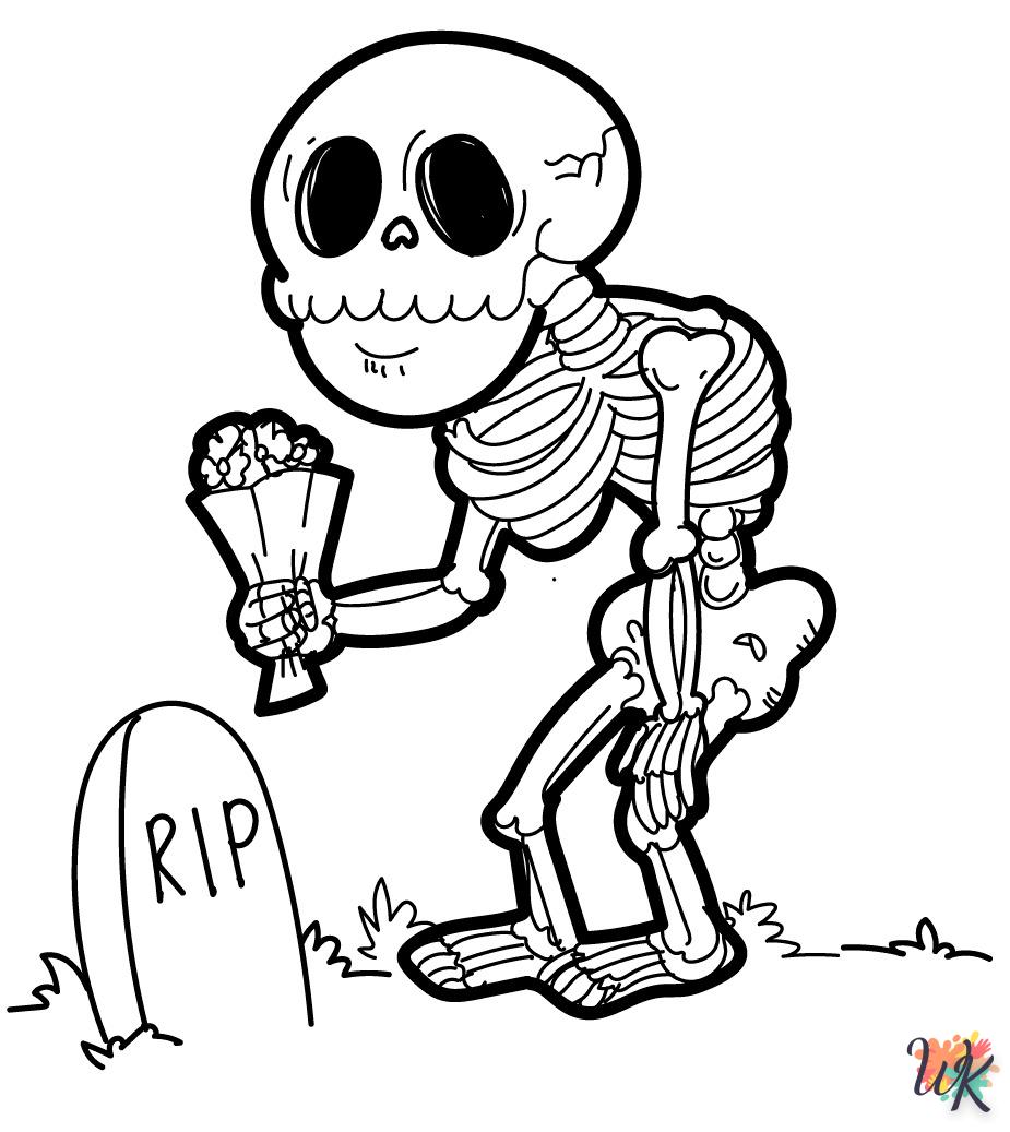 coloriage Squelette  pour enfant de à imprimer