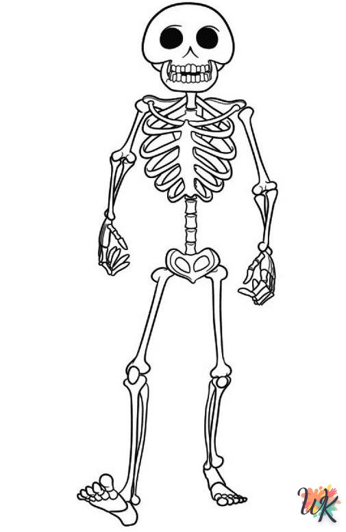 image pour coloriage Squelette  enfant