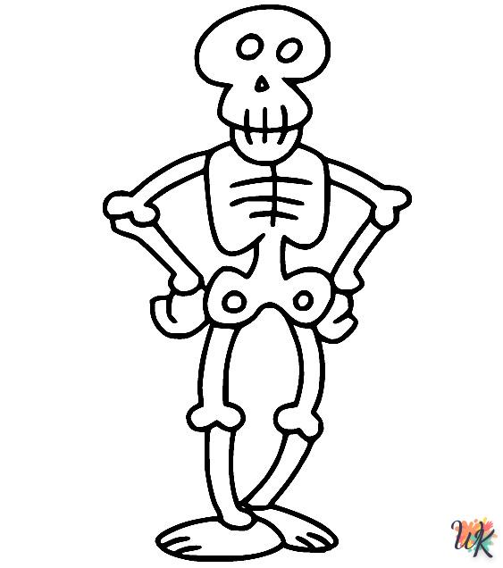 coloriage Squelette  pour enfant de 10 ans