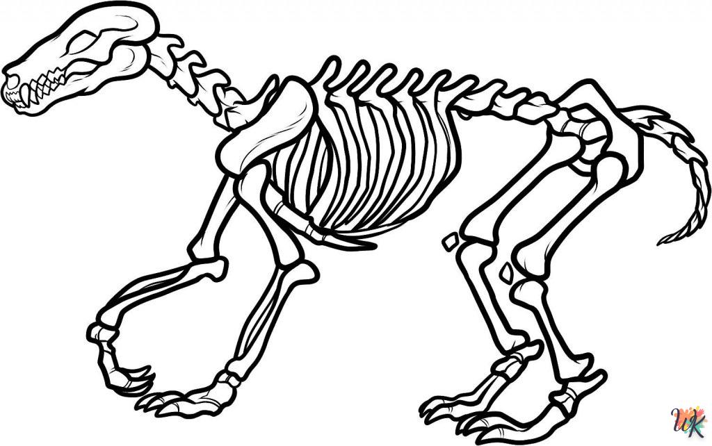 coloriage Squelette  gratuit en ligne