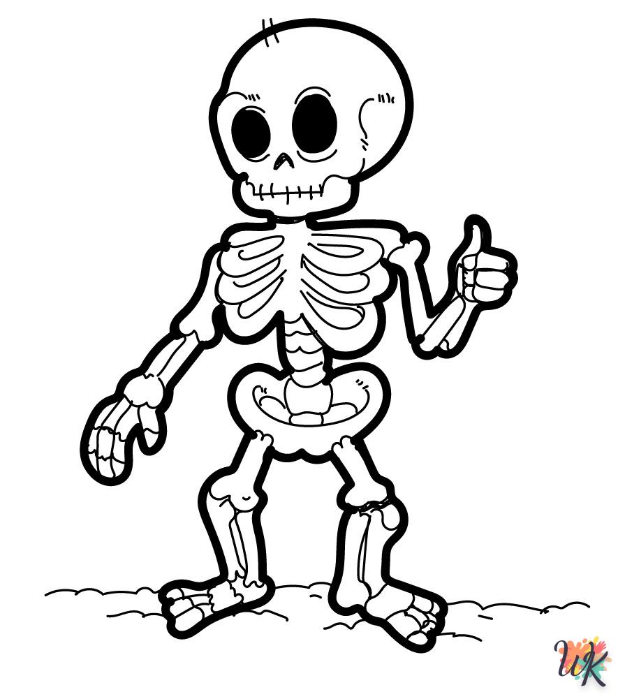 coloriage Squelette  en ligne 8 ans