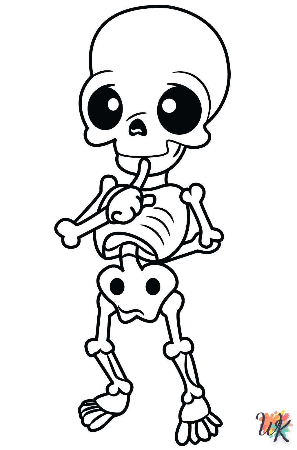 coloriage Squelette  enfant à imprimer gratuit