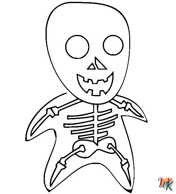 coloriage Squelette  à imprimer pour enfant de 10 ans