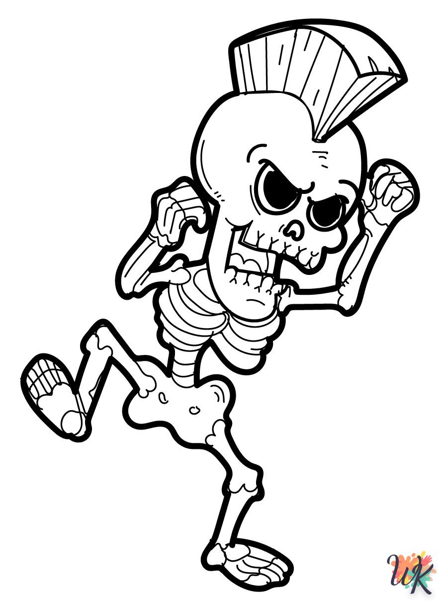 coloriage Squelette  à imprimer gratuitement