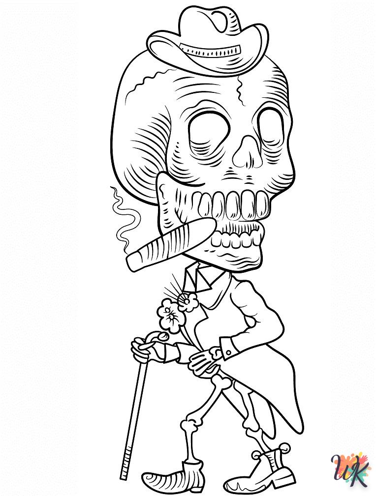 coloriage Squelette  a telecharger