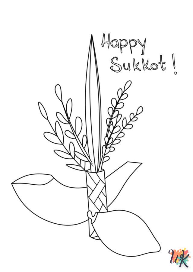 coloriage Sukkot  enfant a imprimer