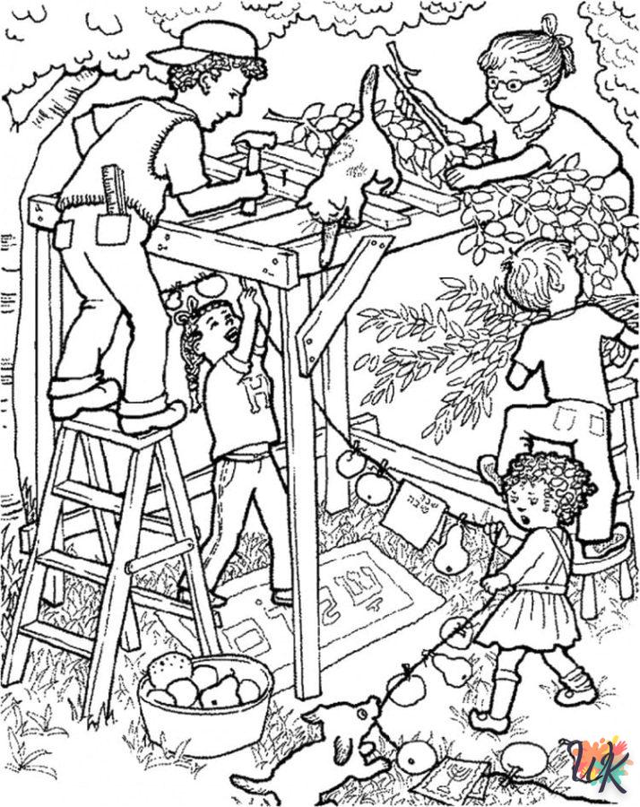 coloriage Sukkot  enfant 2 ans a imprimer