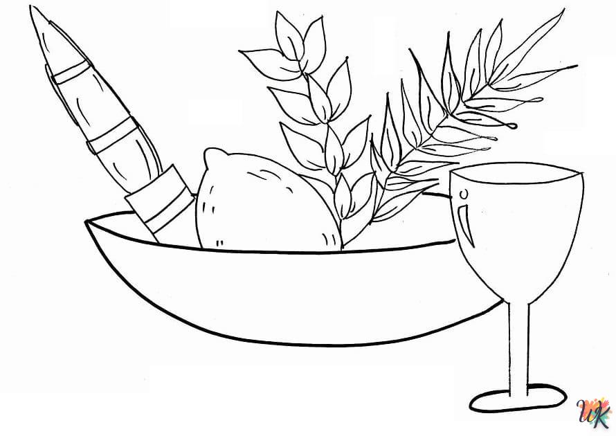 coloriage Sukkot  et decoupage