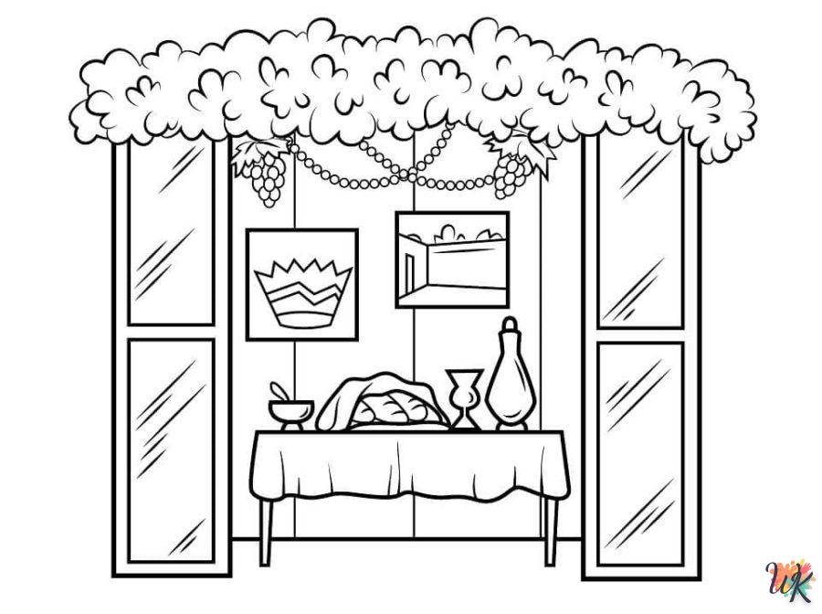 coloriage Sukkot  pour enfant de 10 ans