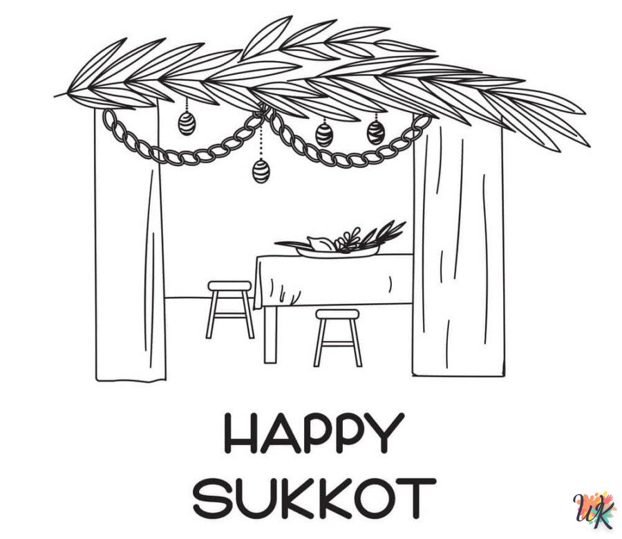 coloriage Sukkot  licorne en ligne gratuit à imprimer