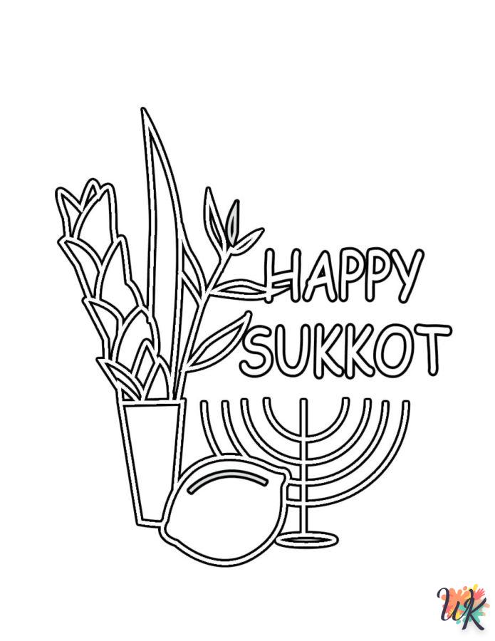 imprimer coloriage Sukkot  gratuit