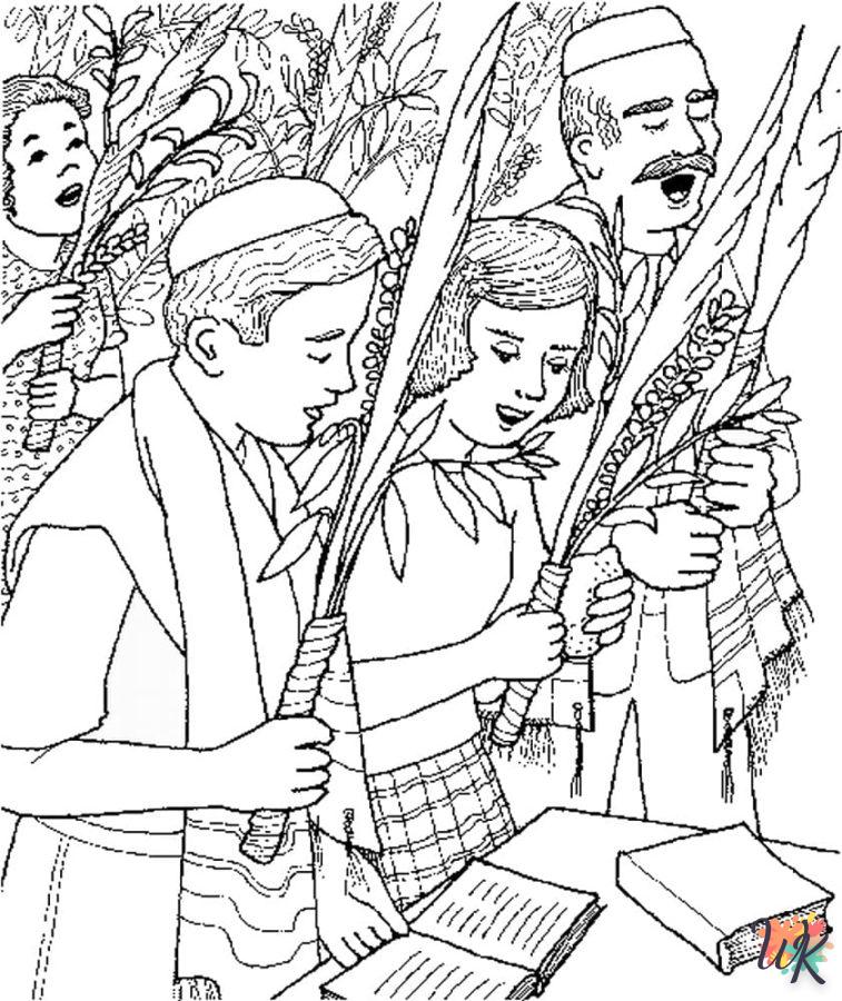 coloriage Sukkot  enfant 4 ans a imprimer