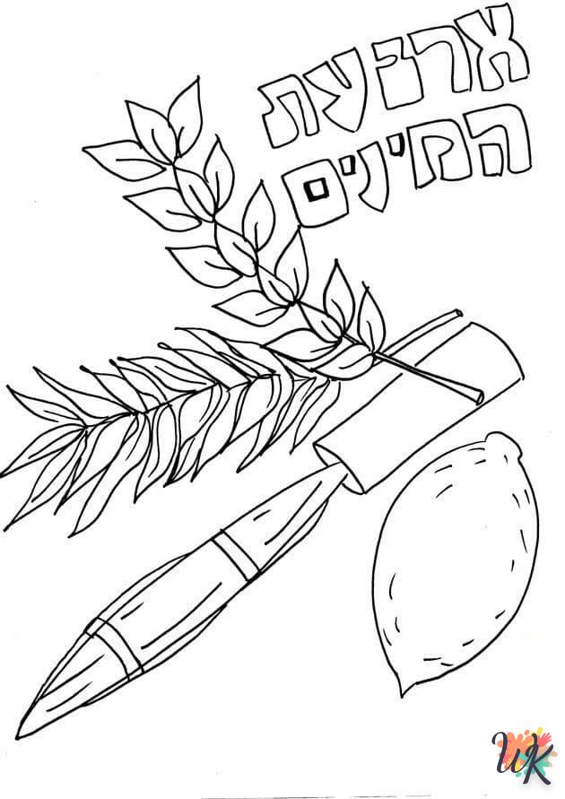 coloriage Sukkot  et decoupage