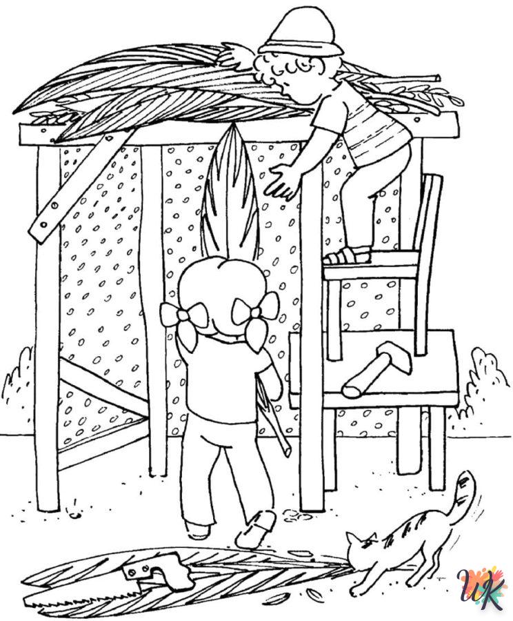 coloriage Sukkot  bebe animaux a imprimer gratuit