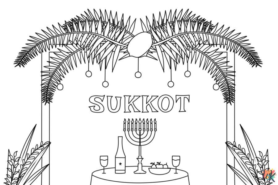 coloriage Sukkot  7 ans en ligne gratuit à imprimer