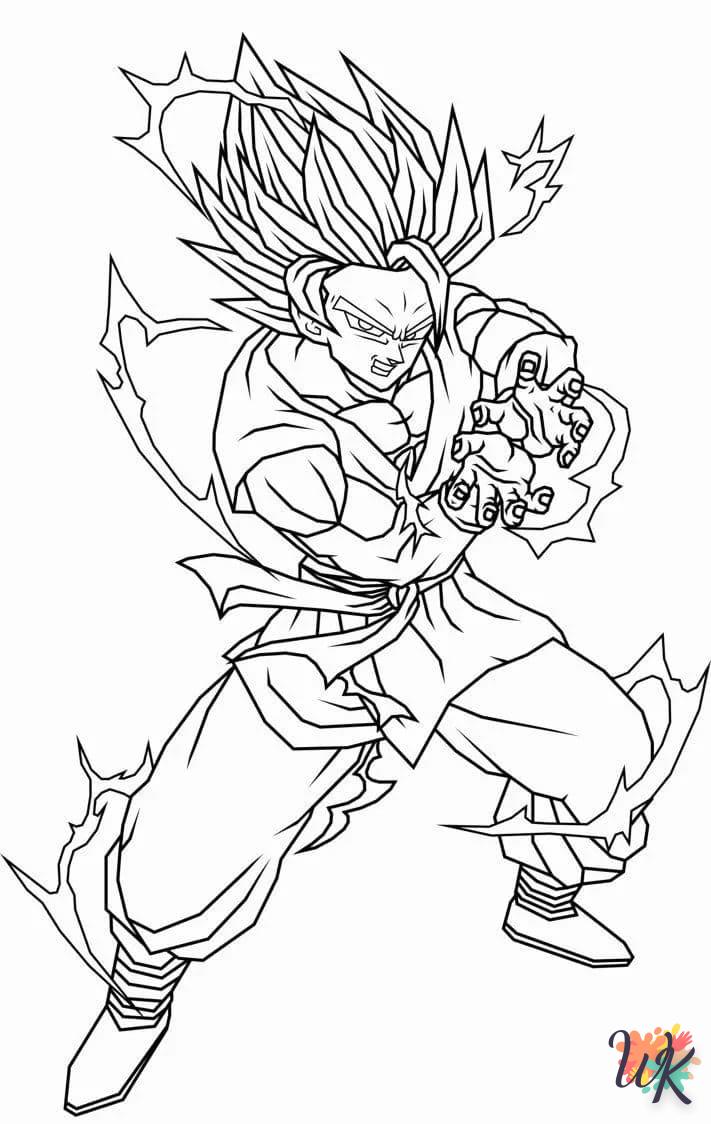 coloriage Super Saiyan  à imprimer pour enfant de 3 ans