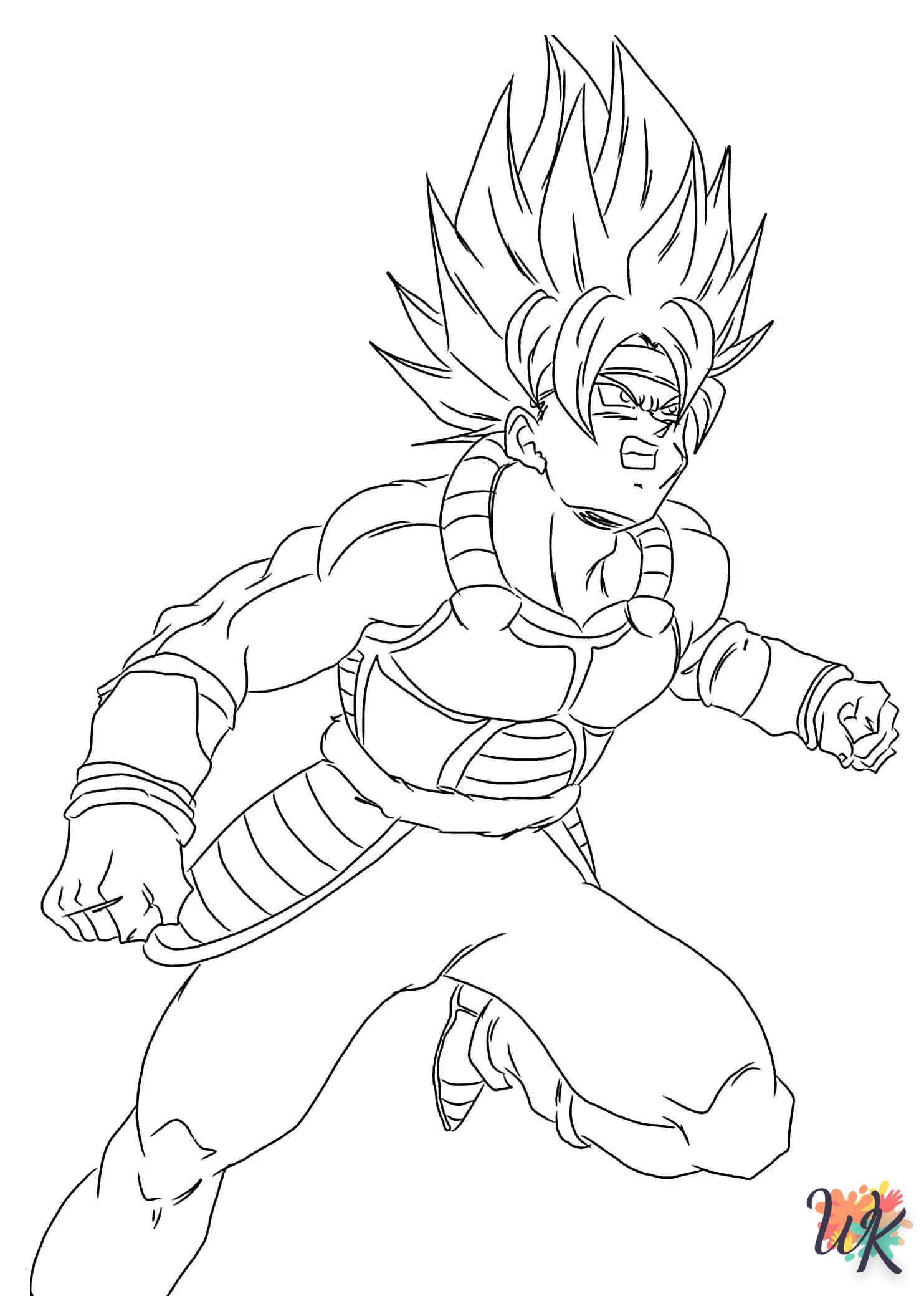 coloriage Super Saiyan  pour enfants a imprimer gratuit