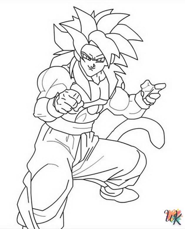 coloriage Super Saiyan  a imprimer gratuit