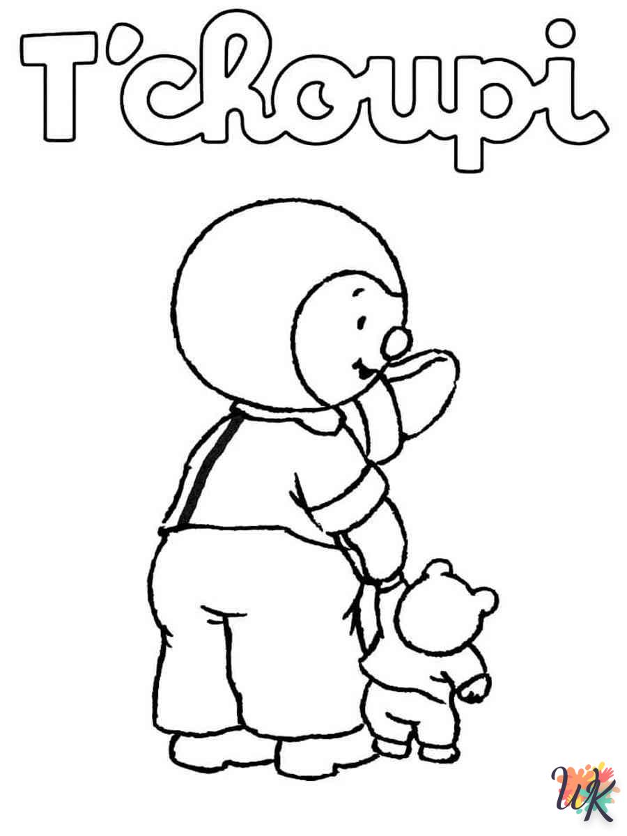 coloriage Tchoupi  gratuit pour enfants