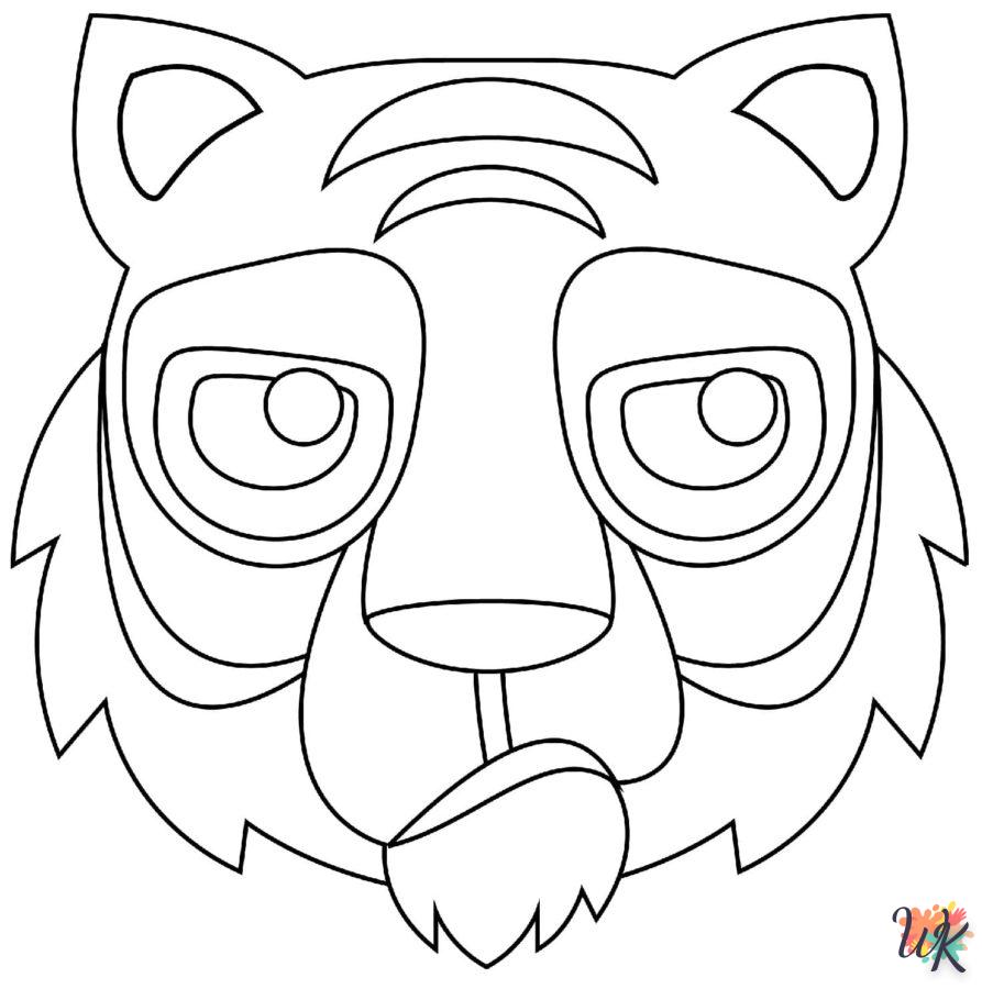 coloriage Tigre  pour enfant de 6 ans