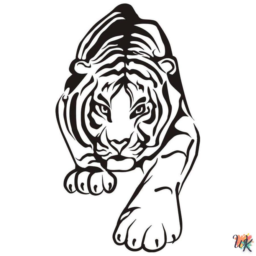 coloriage Tigre  pour enfant de 3 ans