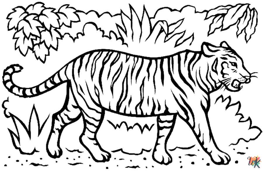 image pour coloriage Tigre  enfant