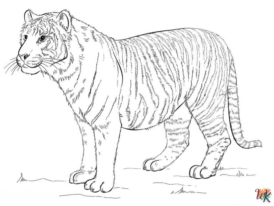 coloriage Tigre  enfant 6 ans à imprimer